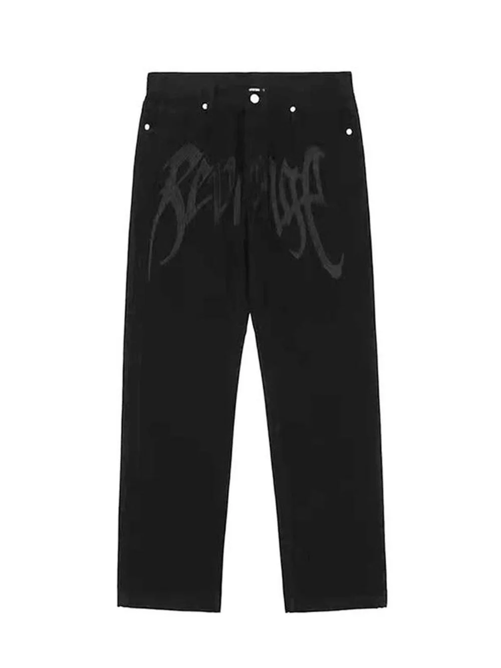 Revenge Black OG Embroidered Logo Denim Pant — Size Medium